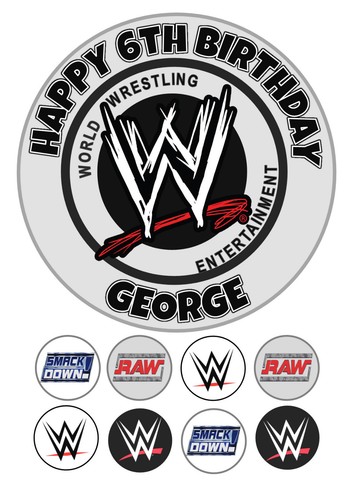 Wwe personalised edible - wwe, icing