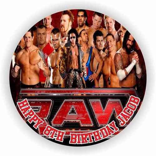 Wwe raw cake personalized - cake,