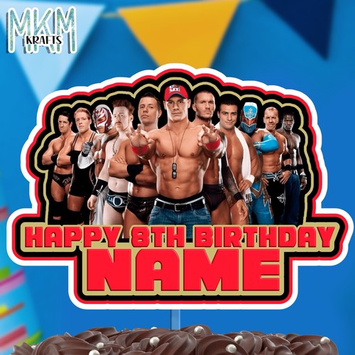 Wrestling theme cake - wrestling, topper