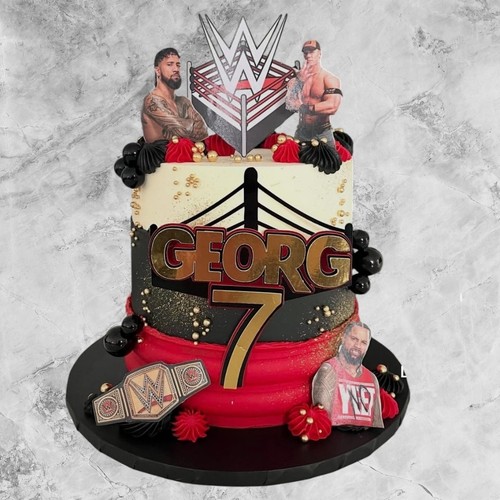 Wwe wrestling cake topper - cake,